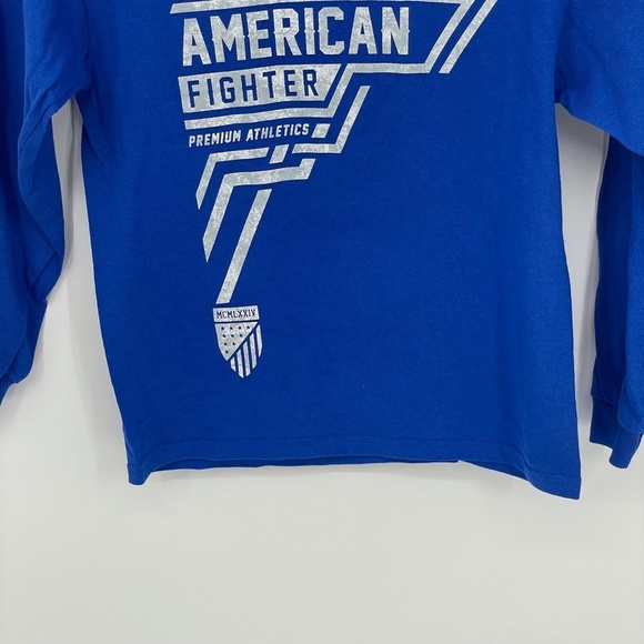 AMERICAN FIGHTER Royal Blue Long Sleeve T-Shirt (32) - Picture 3 of 5